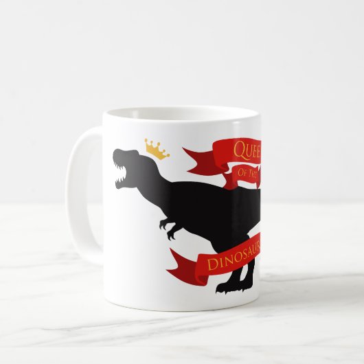 Königin der Dinosaurier Kaffeetasse (Vorderseite Links)