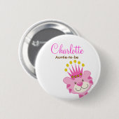 KÖNIGIN DER DUNGLE BABY SHOWER NAME TAG-SCHALTFLÄC BUTTON (Vorne & Hinten)