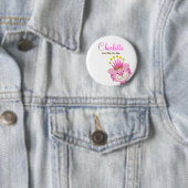 KÖNIGIN DER DUNGLE BABY SHOWER NAME TAG-SCHALTFLÄC BUTTON (Beispiel)
