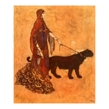 Königin der Ebony Isles Edmund Dulac Kunst, Kunst 