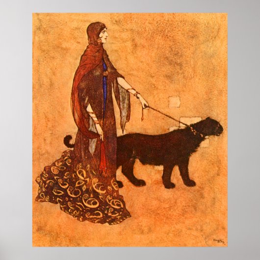 Königin der Ebony Isles Edmund Dulac Kunst, Kunst Poster (Vorne)