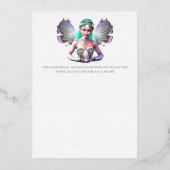 Königin der Echt-Märchenmärchen Folieneinladung (Rückseite)