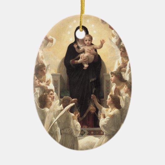 Königin der Engel Regina Angelorum von Bouguereau Keramikornament (Vorne)