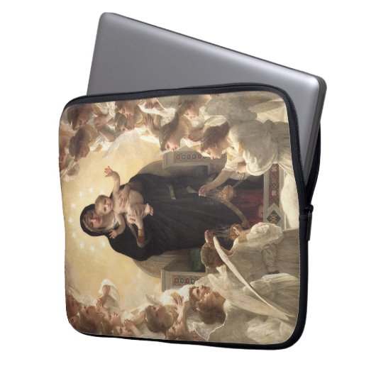 Königin der Engel Regina Angelorum von Bouguereau Laptopschutzhülle (Vorderseite Links)