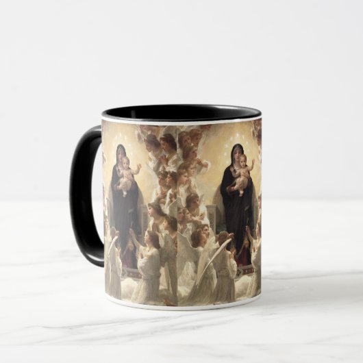 Königin der Engel Regina Angelorum von Bouguereau Tasse (Vorderseite Links)