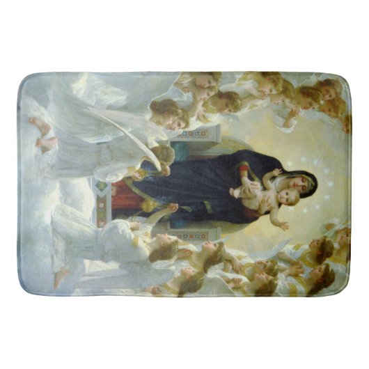 Königin der Engel (von Bouguereau) Badematte (Vorderseite)