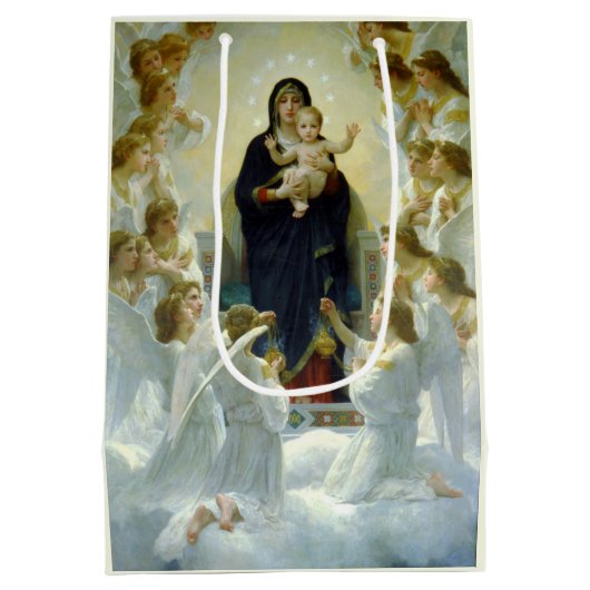 Königin der Engel (von Bouguereau) Mittlere Geschenktüte (Rückseite)