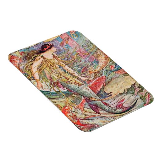 Königin der Fische - Orange-Feenbuch Magnet (Rechte Seite)