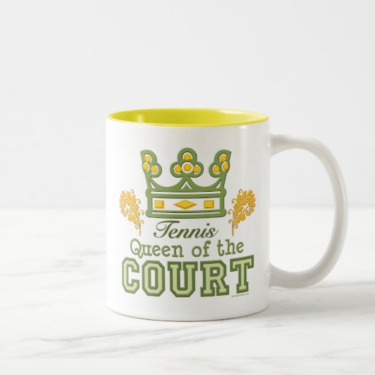 Königin der Gerichts-Tennis-Tasse Zweifarbige Tasse (Rechts)