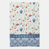 Königin der Grillfrauen, farbenfroher Denim, Spitz Geschirrtuch (Vertikal)