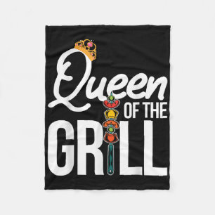 Königin der Grillfreude Rauchen Fleisch Grillen Fr Fleecedecke