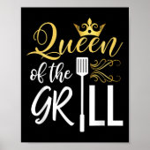 Königin der Grillfreudlichkeit Grillen Koch Frauen Poster (Vorne)