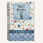 Königin der Grillrezepte farbenfroh-denim, Spitze Notizblock (Vorderseite)