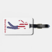 Königin der Grünen | American Flag Golf Player Gepäckanhänger (Rückseite horizontal)