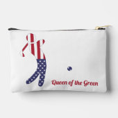 Königin der Grünen | American Flag Golf Player Zubehörtasche (Rückseite)