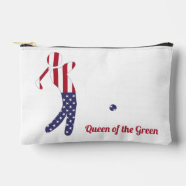 Königin der Grünen | American Flag Golf Player Zubehörtasche