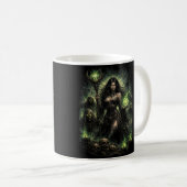 Königin der grünen Flamme Kaffeetasse (VorderseiteRechts)