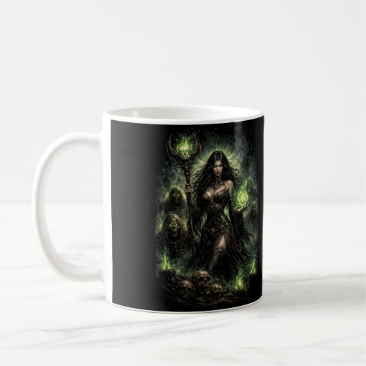 Königin der grünen Flamme Kaffeetasse (Links)