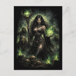 Königin der grünen Flamme Postkarte