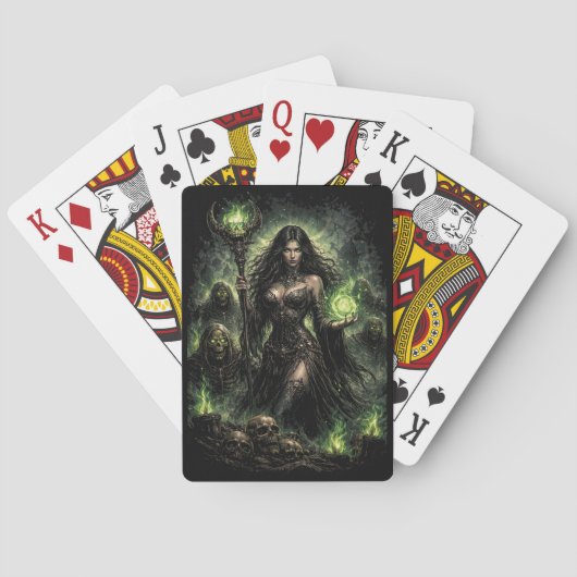 Königin der grünen Flamme Spielkarten (Rückseite)