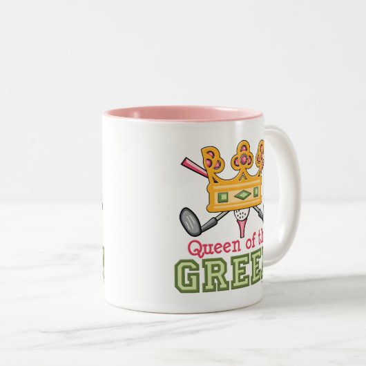 Königin der grünen Golf-Tasse Zweifarbige Tasse (VorderseiteRechts)