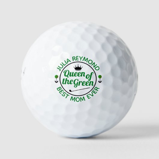 Königin der Grünen Mutter Golfergeschenk Golf Ball (Vorderseite)