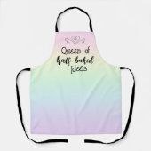 Königin der halb gebackenen Ideen Rainbow Schürze (Vorderseite)
