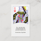 Königin der Harthaar Stylist Schönheitssalon #2 Visitenkarte (Rückseite)