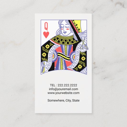 Königin der Harthaar Stylist Schönheitssalon #2 Visitenkarte (Rückseite)