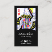 Königin der Harthaar Stylist Schönheitssalon #2 Visitenkarte (Vorderseite)