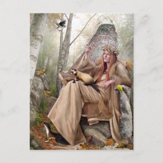 Königin der Herbstpostkarte Postkarte (Vorderseite)