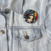 Königin der Herz-Alice-Valentinsgruß-Fee-Fantasie Button (Beispiel)