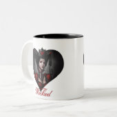 Königin der Herz-Kaffee-Tasse Zweifarbige Tasse (Vorderseite Links)