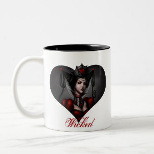 Königin der Herz-Kaffee-Tasse Zweifarbige Tasse