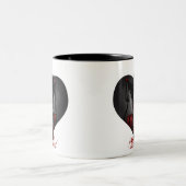 Königin der Herz-Kaffee-Tasse Zweifarbige Tasse (Mittel)