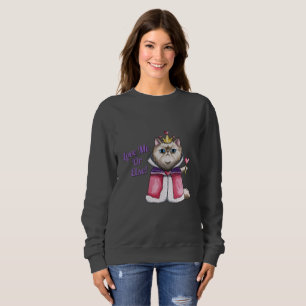 Königin der Herz-persische Katzen-Illustration Sweatshirt