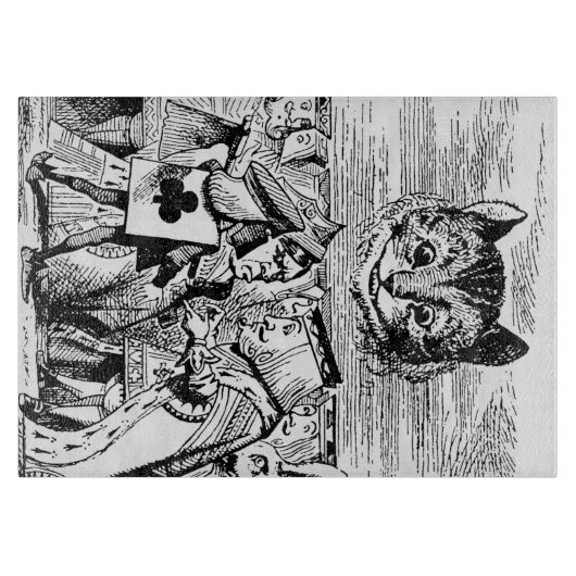 Königin der Herz- und Cheshire-Katze Schneidebrett (Vorderseite)