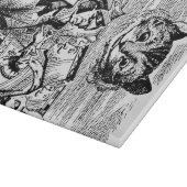 Königin der Herz- und Cheshire-Katze Schneidebrett (Ecke)