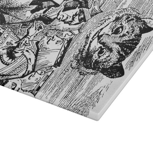 Königin der Herz- und Cheshire-Katze Schneidebrett (Ecke)