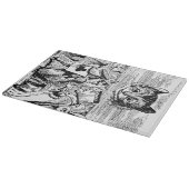 Königin der Herz- und Cheshire-Katze Schneidebrett (Ecke)