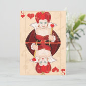 Königin der Herzbeschwörungen Einladung (Stehend Vorderseite)