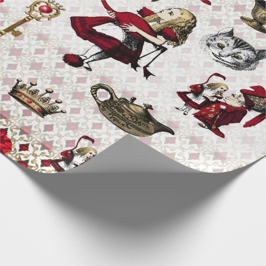 Königin der Herzen, Dennis, Schwarz und Rot Geschenkpapier (Ecke)