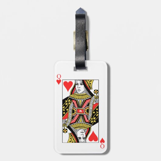 Königin der Herzen Gepäckanhänger (Rückseite vertikal)