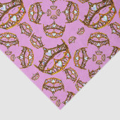 Königin der Herzen Goldene Kronen Tiaras Rosa Lila Seidenpapier (Ausschnitt)