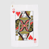 Königin der Herzen Golfhandtuch (Vorderseite)