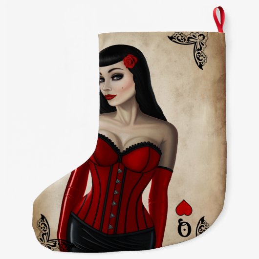 Königin der Herzen Großer Weihnachtsstrumpf (Rückseite)