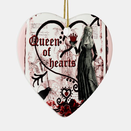 Königin der Herzen Keramikornament (Rechts)