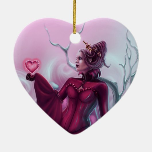 Königin der Herzen Keramikornament (Hinten)