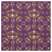 Königin der Herzen krönt königliches lila Gewebe Stoff (Muster)