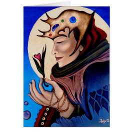"Königin der Herzen "+ Kunst-Karte